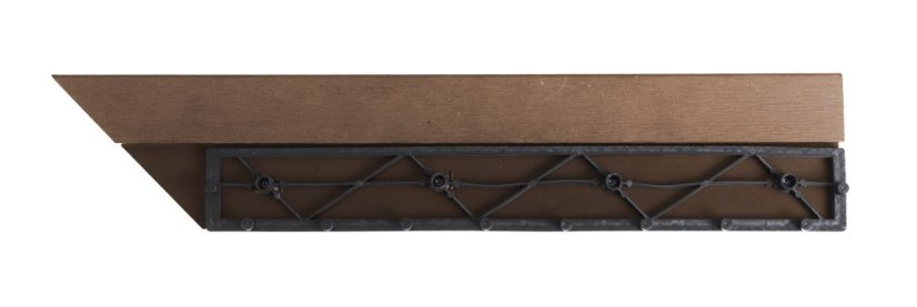 Bandă de tranziție G21 Cherry pentru plăci WPC, colț 38,5 x 7,5 cm (stânga)