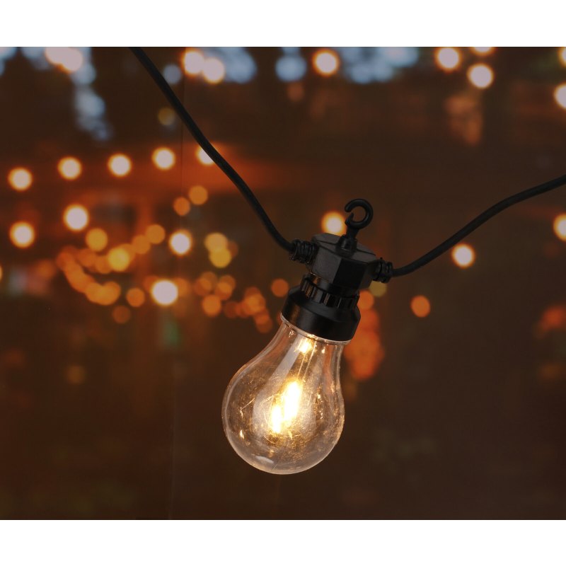 Iluminat pentru petreceri în grădină cu 20 de LED-uri, alb cald