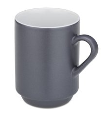 Hrnek keramický 300 ml Mattia sada 2 ks šedá Hrnek keramický 300 ml Mattia sada 2 ks šedá