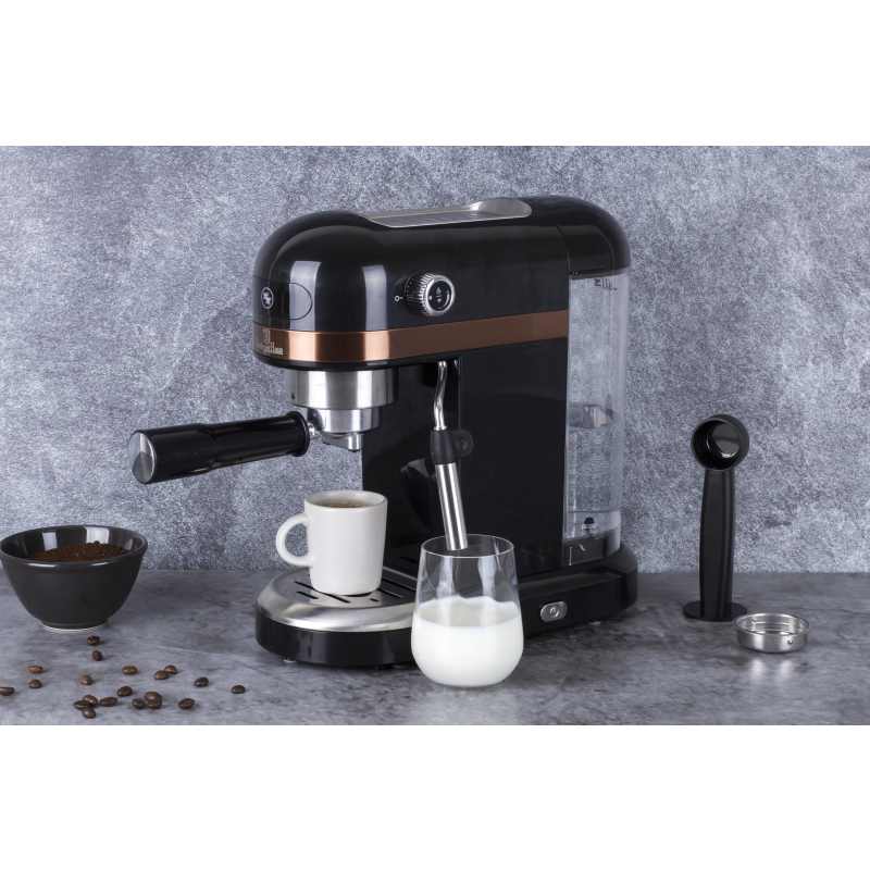 Aparat de cafea espresso cu pârghie cu afișaj LED Colecția Black Rose