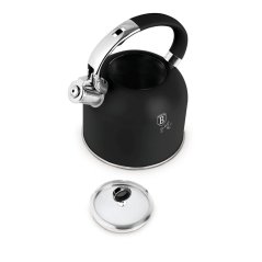 Konvice pískací se skleněným víkem 3 L Matte Black Collection