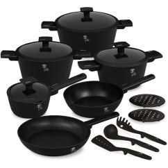 Sada nádobí s titanovým povrchem 15 ks Matte Black Collection Sada nádobí s titanovým povrchem 15 ks Matte Black Collection