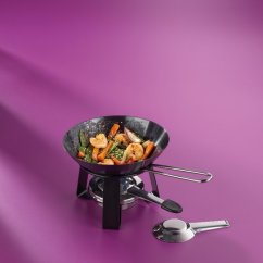 Wok mini Joy oceľ čierny 15,0cm 18,0cm 0,35