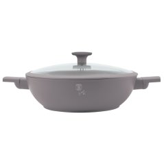 Pánev WOK s titanovým povrchem a poklicí 30 cm Taupe Collection