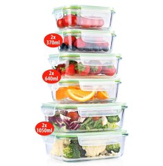 Borcan alimentar din sticla cu lumanare, set 12 bucati