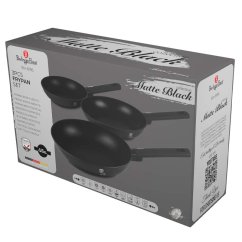 Sada pánví s titanovým povrchem 3 ks Matte Black Collection Sada pánví s titanovým povrchem 3 ks Matte Black Collection