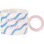 Sada hrnků porcelán 2 ks 380 ml růžová / oranžová Sada hrnků porcelán 2 ks 380 ml růžová / oranžová