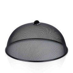 Kryt na potraviny Como kovový černý 15 cm 35 cm průměr