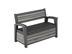 Bancă de grădină Keter Deco Garden Bench, culoare Storm grey