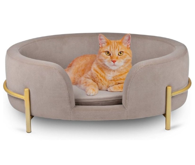 Canapea din catifea pentru pisica si caine 60x40x23cm