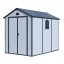 Casuta de gradina G21 Boston 523 - 188 x 278 cm, plastic, gri deschis Casuta de gradina G21 Boston 523 - 188 x 278 cm, plastic, gri deschis