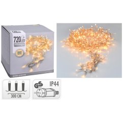 Vianočný svetelný reťazec 720 LED, teplá biela