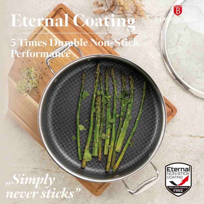 Kastrol nerezový s nepřilnavým povrchem a poklicí 28 cm Eternal Collection