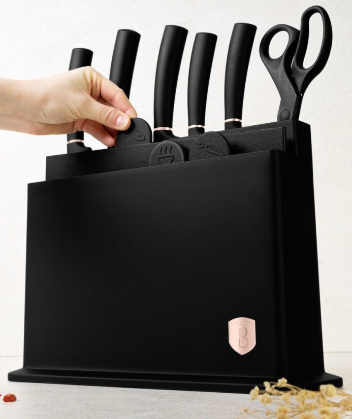 Sada nožů a krájecích prkének 11 ks Black Rose Collection