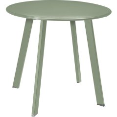 Masă rotundă de grădină din metal, verde, 50 x 45 cm
