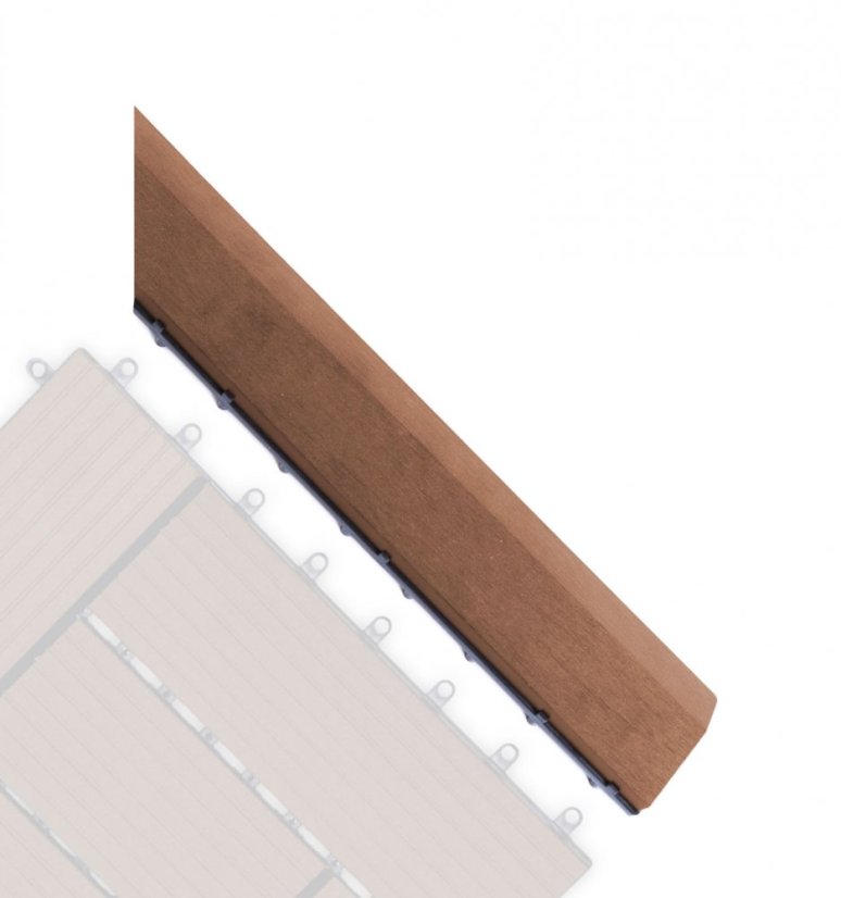 Bandă de tranziție G21 Cherry pentru plăci WPC, colț 38,5 x 7,5 cm (dreapta)