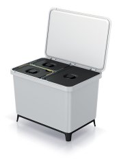 Cubo de basura Prosperplast SYSTEMA 1x23l + 2x10l ceniza