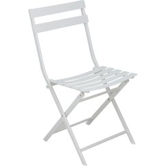 Zahradní nábytek sada 2x židle + 1x stůl kov bílá