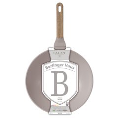 Pánev WOK s titanovým povrchem a poklicí 28 cm 28 cm Taupe Nordic Collection