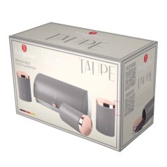 Chlebník a sada dóz na potraviny 4 ks Taupe Collection