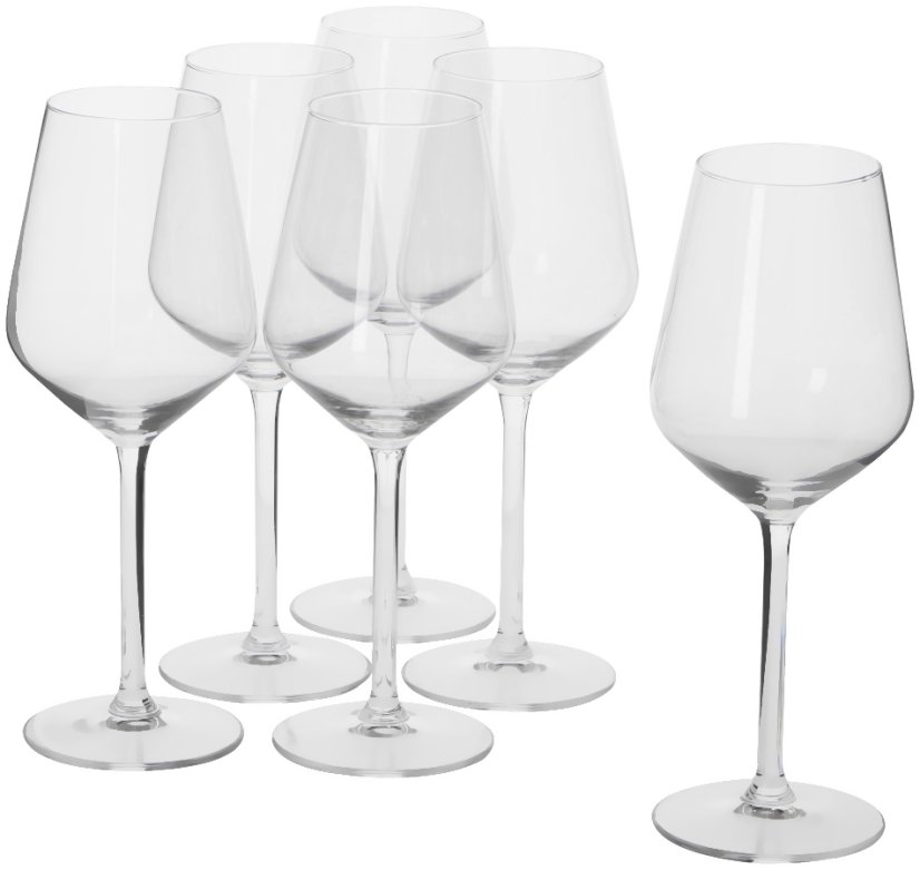 Sklenice na víno 370 ml sada 6 ks | Perlacasa.cz