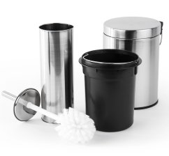 Odpadkový kôš na wc + wc kefa s držiakom nerez