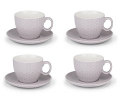 Cești și farfurioare pentru cappuccino ALPINA set de 8 gri Cești și farfurioare pentru cappuccino ALPINA set de 8 gri
