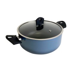 Caserola cu capac si invelis antiaderent NOIA 24 cm albastru