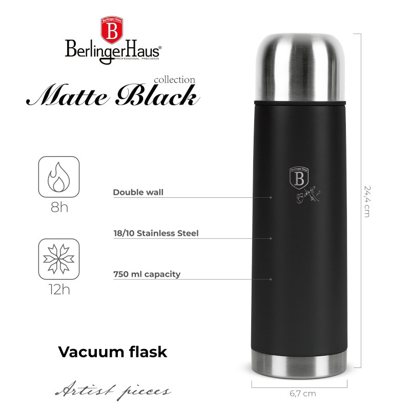 Termoska nerez 0,75 l Matte Black Collection
