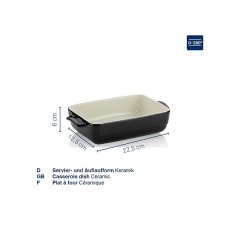 Miska na zapekanie keramická MALIN 32 x 19 cm čierna