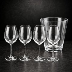 Set de 5 pahare de vin + răcitor