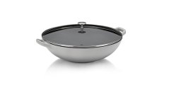 Wok litinový s poklicí CALIDO 36 cm šedá