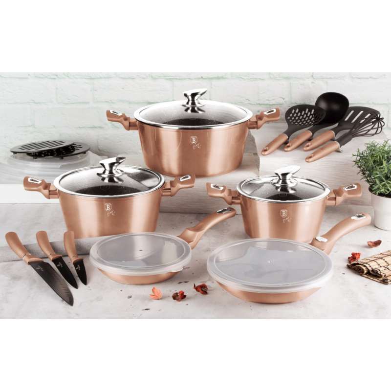 Pánev s odnímatelnou rukojetí + víko 28 cm Rosegold Metallic Line