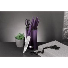 Súprava nožov v stojane 7 ks Purple Eclipse Collection