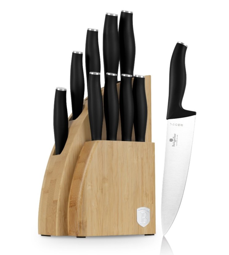 Set cutite cu suport BAMBOO 10 buc Colectia Matte Black