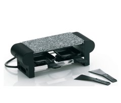 Gratar din piatra SPLÜGEN negru, 29,5x10,5x10 cm, 2 tigai si spatula