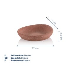 Miska na mydlo Roda cement terra 12,0x11,0x2,5cm