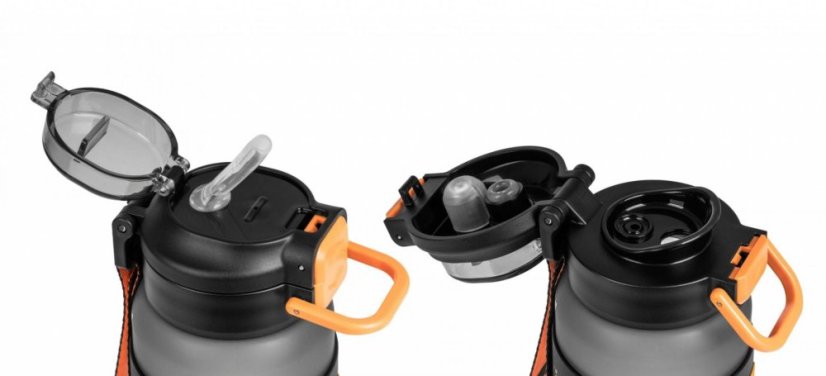 G21 fľaša na pitie 1000 ml 2v1, sivá mrazená