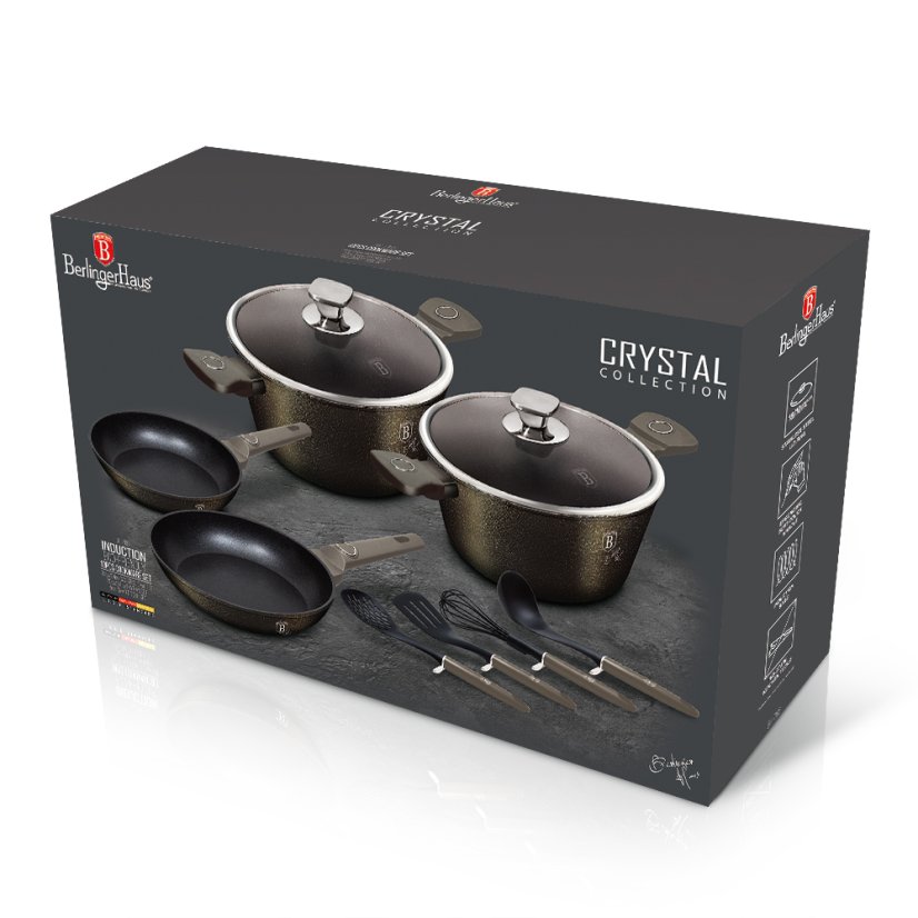 Sada nádobí s titanovým povrchem 10 ks Crystal Collection