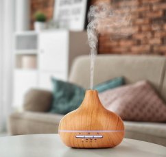 Difusor de aromas eléctrico de madera con iluminación LED