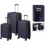 Sada cestovných kufrov 3 ks tmavomodrá