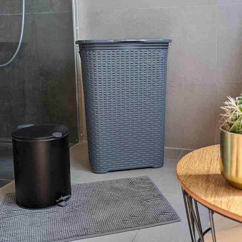 Koš na prádlo BRASILIA 60 l světle šedá