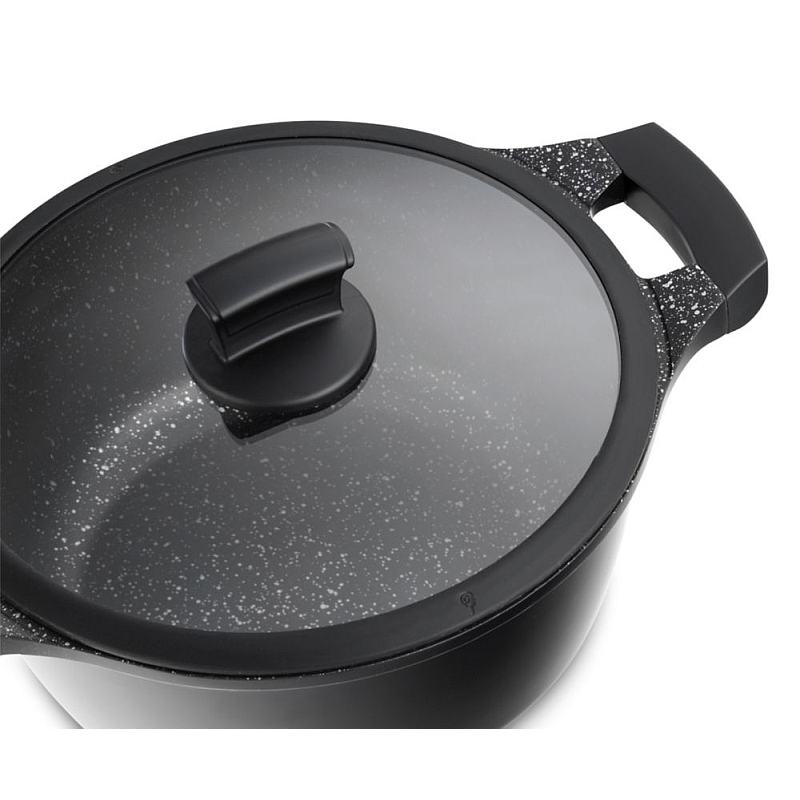 Kastrol s nepřilnavým povrchem a poklicí STELLA NOVA 24 cm