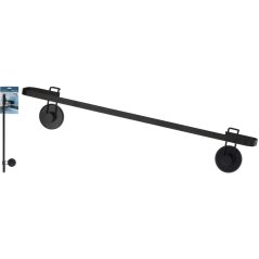Vešiak na uteráky kovový 600 x 85 x 110 mm čierna