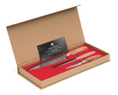 G21 Gourmet Damascus small box sada 3 ks nožov, rukoväť zo zebrového dreva