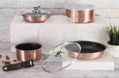 Sada nádobí s odnímatelnou rukojetí 12 ks Rosegold Metallic Line Sada nádobí s odnímatelnou rukojetí 12 ks Rosegold Metallic Line