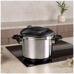 Oală sub presiune din oțel inoxidabil Turbo, 6 l