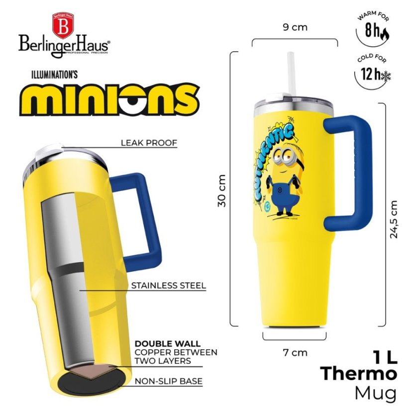 Cană termică Tumbler 1 l din colecția Authentic MINIONII