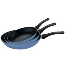 Juego de 3 sartenes de 18, 22 y 26 cm con superficie antiadherente