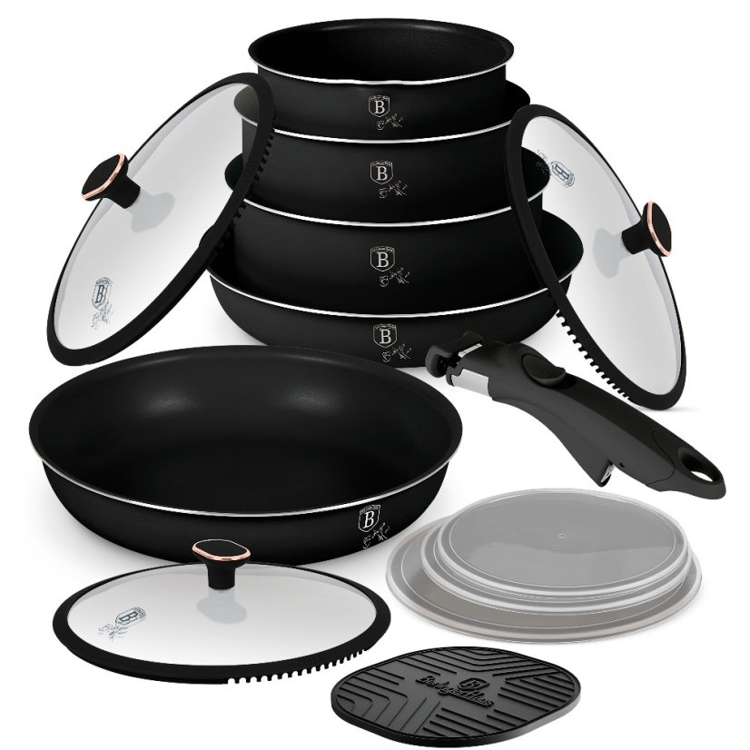 Sada nádobí s titanovým povrchem 13 ks Black Rose Collection